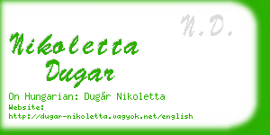 nikoletta dugar business card